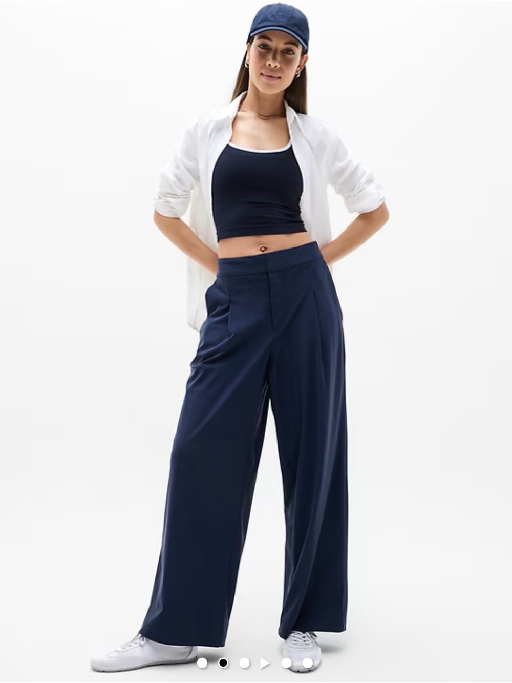 Athleta Navy Brooklyn Heights Trousers - 10 tall